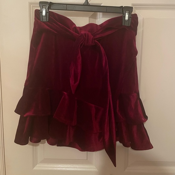Aqua Dresses & Skirts - Red Velvet Skirt
